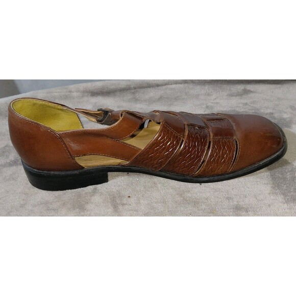 Stacy Adams Huaraches Fisherman Sandal Shoes Mens 11M Brown Comfort Flex Leather - Picture 7 of 13